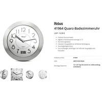 MEBUS Quarz Wanduhr 40 cm 41964 grau