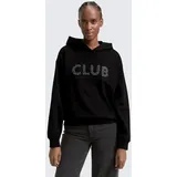 Tom Tailor Hoodie Glitzer-Applikation Schwarz XS