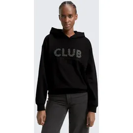 Tom Tailor Hoodie Glitzer-Applikation Schwarz XS