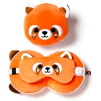 Puckator Schlafmaske Reisekissen für Kinder Plüsch Roter Panda Relaxeazzz