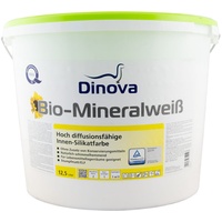 Dinova Bio-Mineralweiß 12,5L weiss, Wandfarbe, Silikatfarbe, Allergikerfreundlic