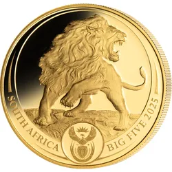 Südafrika 2025: 1/4oz Goldmünze "Löwe - Big Five" Serie III