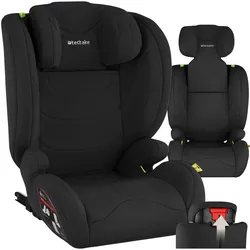 tectake® Autositz, i-Size Zulassung, ISOFIX-Installation, mit Seitenaufprallschutz, extra dicke Polsterung, von 100 bis 150 cm, Belastbarkeit 36 kg