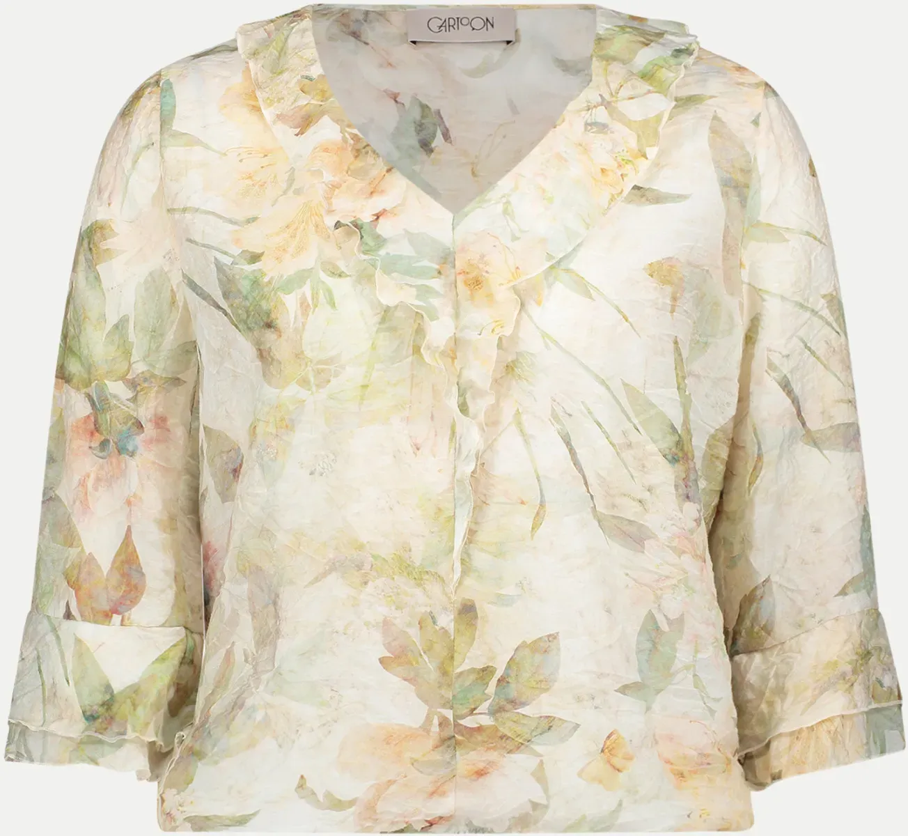 Bluse mit floralem Allover-Print Mehrfarbig 40