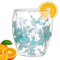 350ml Latte Macchiato Gläser Set, Kristallklare Thermogläser doppelwandig, Ideal als Cappuccino Gläser, Kaffeeglas Teegläser für Cappuccino, Eiskaffee Gläser Thermogläser Espressotassen Glas