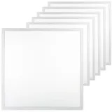 LUXULA LED Panel geeignet für Feuchträume, Rasterleuchte, 40W, 4400lm Neutralweiß IP44 Backlit Deckenleuchte, 62x62cm