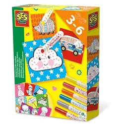 SES Creative Bastelset Stempeln mit Stiften 8710341148966 SES Creative