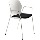 Mayer Sitzmöbel Stapelstuhl »Stapelstuhl myPRIMO«, (Packung), Polyester, stapelbar, schwarz-weiß