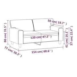 vidaXL 2-Sitzer-Sofa Weinrot 120 cm Kunstleder