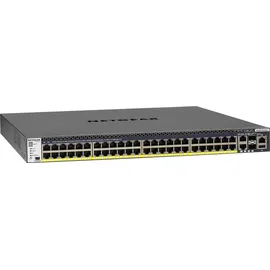 Netgear GSM4352PA M4300-52G-PoE+ (550W PSU) stackl.mgd.Managed Switch mit 48x1G PoE+ und 4x10G incl.2x10GBASE-T and 2xSFP+ Layer 3