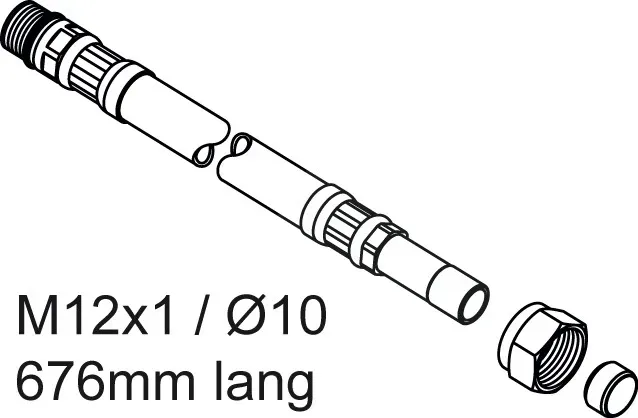 Ideal Standard flexibler Schlauch, M12X1, d:10, A861140NU