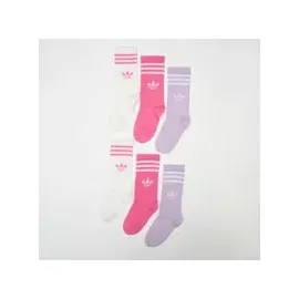 adidas 3S CREW S 6er Pack Weiß/Pink Fusion/Powder Plum Melange 22-24