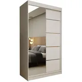 masseno Schwebetürenschrank MIRELLA 120 x 216 x 61 cm Weiß