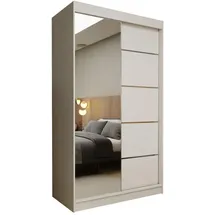 masseno Schwebetürenschrank MIRELLA 120 x 216 x 61 cm Weiß
