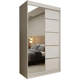 masseno Schwebetürenschrank MIRELLA 120 x 216 x 61 cm Weiß