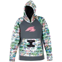 Neopren-Hoodie F2 Gr. S, bunt (pink, schwarz, grün), Pullover, S, Obermaterial: 90% Neopren, 10% Nylon