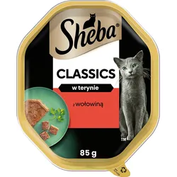 SHEBA Classics 85 g: Nassfutter für adulte Katzen mit Rind in Terrine