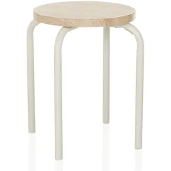 hjh LIVING Sitzhocker ALRANDA Mitteldichte Holzfaserplatte, Metall ohne Armlehnen