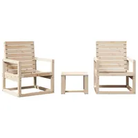 vidaXL 3-tlg. Garten-Lounge-Set Massivholz Kiefer