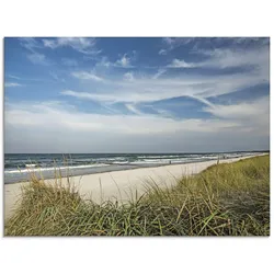 Artland Glasbild »Urlaubsfeeling Strand«, Strand, (1 St.), in verschiedenen Größen Artland Farbe Bild(er): blau