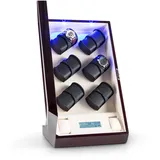 Klarstein Klingenthal Uhrenbeweger Rechts-links-lauf 12 Uhren Led Touch Mahagoni