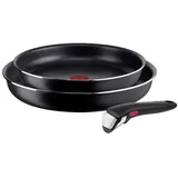 Tefal Ingenio L1549013 Easy Cook & Clean 3-teiliges Try Me Antihaft-Bratpfannen-Set, schwarz