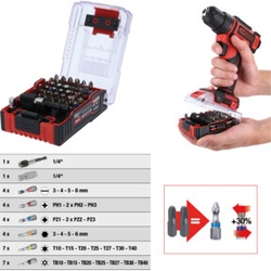 KS Tools 1/4" TORSIONpower Bit-Satz im eMONSTER-Akku-Design, 32-tlg