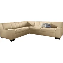 DOMO collection Ecksofa DOMO COLLECTION "Norma, moderne Armlehnen, zeitlos und elegant, Breite 247cm, L-Form", braun (cappuccino), B:247cm H:74cm T:212cm, Microfaser PRIMABELLE (100% Polyester);Kunstleder SOFTLUX;Struktur (90% Polyester, 10% Polyacryl);NaturLEDER (echtes