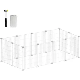 Songmics Kleintierkäfig 123 x 63 x 41 cm weiß