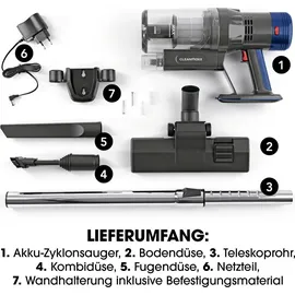Clean Maxx CLEANmaxx Akku Zyklon Staubsauger blau