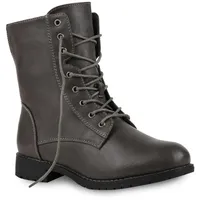 VAN HILL Damen Schnürstiefeletten in Grau