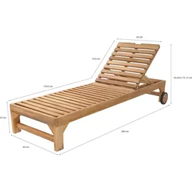 Axi Rama Sonnenliege 200 x 65 x 30 cm Beige