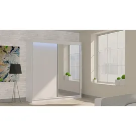 altdecor Schiebetürenschrank Parti 200 x 216 x 61 cm Weiß