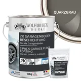 WO-WE Bodenversiegelung 2K Garagenbodenbeschichtung W707, Betonfarbe, Garagenfarbe, Bodenbeschichtung grau 10 l