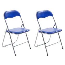 CLP 2er Set Klappstuhl Felix blau/silber