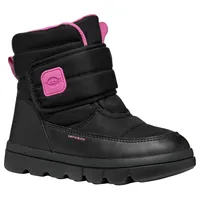 Geox J WILLABOOM Girl B A Snow Boot, Black/Fuchsia, 26 EU