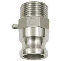 Riegler Kamlok-Schnellkupplungsstecker mit AG, Typ F, ES 1.4401, R