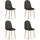 Homestyle4u Esszimmerstuhl 4er Set in Anthrazit 2340