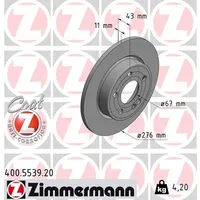 ZIMMERMANN Bremsscheibe COAT Z 400.5539.20