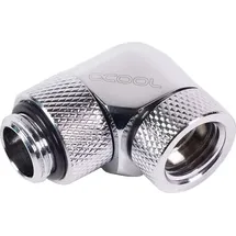 Alphacool HF Winkeladapter 90° drehbar G1/4 AG auf G1/4 IG - Chrome (17056)
