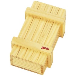Goki HS192 – Zaubertrickkiste mit Geheimverschluss, Schatzkiste, Spardose, Holz