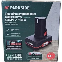 Parkside Battery PAPK 12 B3, 12 Volt, 4 Ah Battery Compatible with All Devices from The Parkside X 12 V Team Series