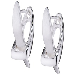 Vinani Paar Creolen, Vinani Klapp-Creolen X-Form Sterling Silber 925 Ohrringe CXV silberfarben