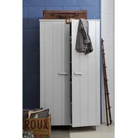 Woood Dennis Garderobenschrank 111 x 55 x 202 cm grau