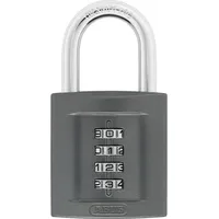 ABUS Zahlenschloss 158/50 - Vorhängeschloss mit Zinkgussdruck-Gehäuse - mit individuell einstellbarem Zahlencode - ABUS-Sicherheitslevel 5 - Dunkelgrau