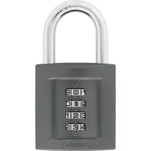 ABUS Zahlenschloss 158/50 - Vorhängeschloss mit Zinkgussdruck-Gehäuse - mit individuell einstellbarem Zahlencode - ABUS-Sicherheitslevel 5 - Dunkelgrau