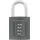 ABUS Zahlenschloss 158/50 - Vorhängeschloss mit Zinkgussdruck-Gehäuse - mit individuell einstellbarem Zahlencode - ABUS-Sicherheitslevel 5 - Dunkelgrau