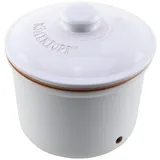 RÖMERTOPF Frische-Topf MINI / Vorratstopf für Knoblauch Knoblauchtopf Weiß 0,6 L...