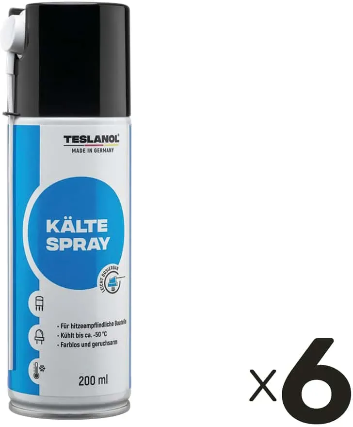 TESLANOL 26033 Kältespray T71, 200 ml, 6 Stück