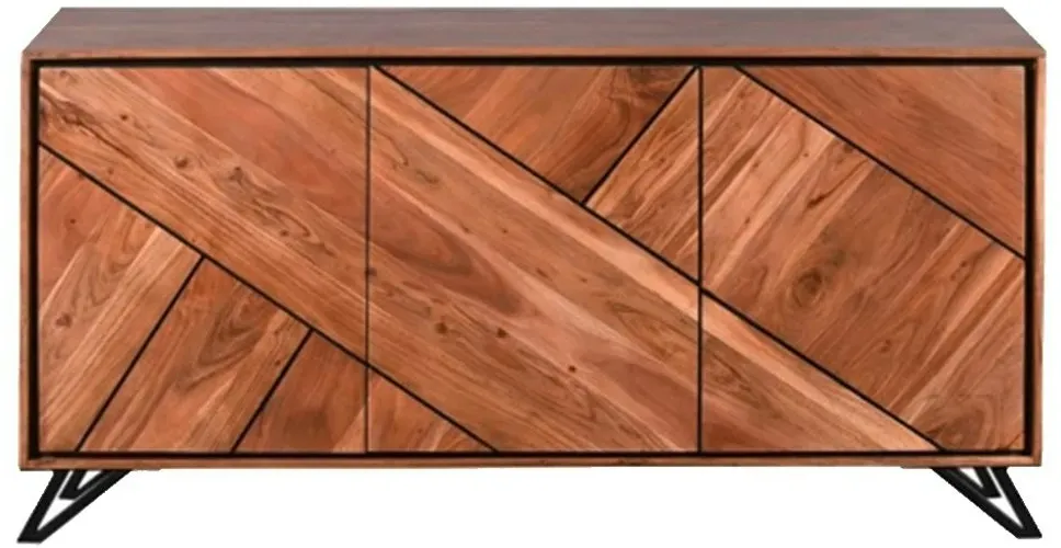AMBALA Akazienholz Sideboard: Elegante Organisation & Gemütlichkeit